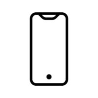 Mobile phone with blank screen. Flat style. vector illustration on white background