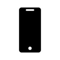 móvil teléfono con blanco pantalla. plano estilo. vector ilustración en blanco antecedentes