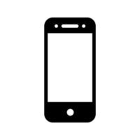 Mobile phone with blank screen. Flat style. vector illustration on white background