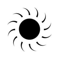 sun icon vector isolated on white background