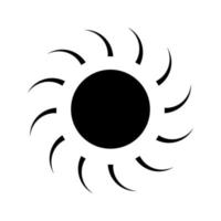 sun icon vector isolated on white background