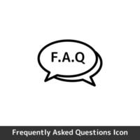 FAQ, frequently asked questions vector icon