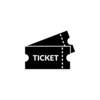 Ticket icon vector on white background
