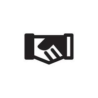 handshake icon for deal or agreement symbol. vector eps10 illustration