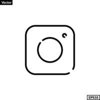 Camera lens icon vector. social media sign vector