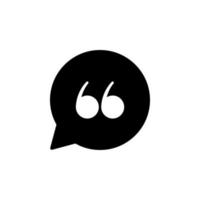 quote icon. quotation mark in bubble chat vector