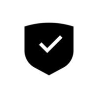 shield with check mark icon vector