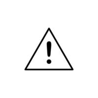 Caution sign, danger symbol with exclamation mark vector