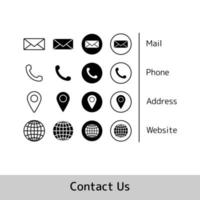 Icon Collection For Business Card. vector EPS10