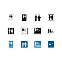 Restroom Sign Icon For Public Navigation symbol. vector