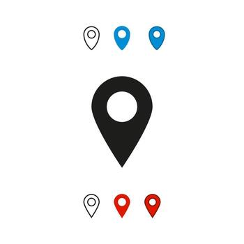 map location navigation icon vector