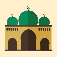 Ramadan beautiful mosque building design vector