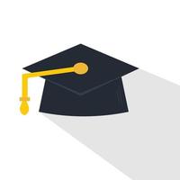 Illustration of graduation student black hat vector