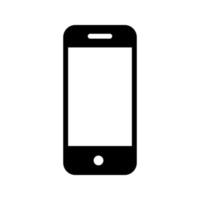 Mobile phone with blank screen. Flat style. vector illustration on white background