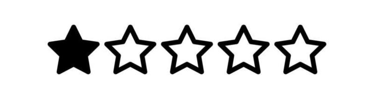 One Stars Rating Vector illustration for any purposes.