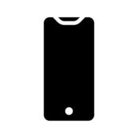 Mobile phone with blank screen. Flat style. vector illustration on white background