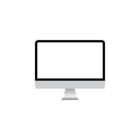 Realistic computer monitor icon vector