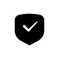 shield with check mark icon vector