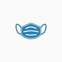 medical mask icon vector for prevent from corona virus