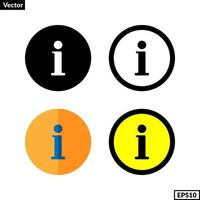 info icon vector for information sign and help center. knowledge button. detail information button vector