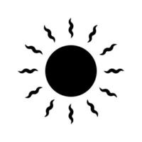 sun icon vector isolated on white background