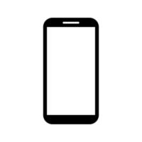 Mobile phone with blank screen. Flat style. vector illustration on white background