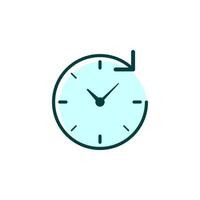 Modern Clock Icon, Time Vector Illustration