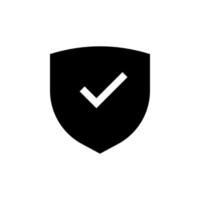 shield with check mark icon vector