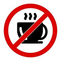 vector illustration of no coffee cup icon