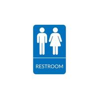 Restroom Sign Vector Isolated On White Background