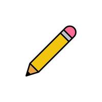 vector illustration of pencil icon. editable graphic design