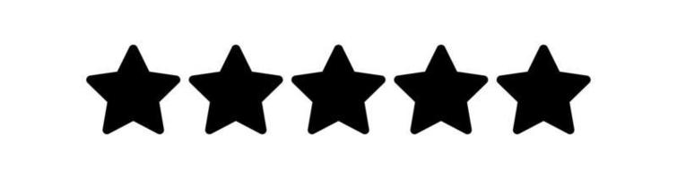 Five Stars Rating Vector illustration for any purposes.