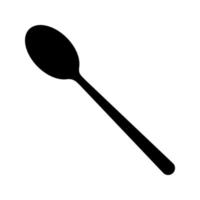 spoon icon vector. silhouette illustration of tablespoon for any purposes vector