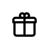 Gift Icon, line or outline icon vector stock