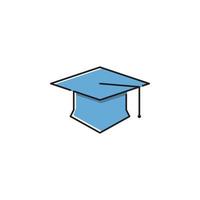 academy hat icon. university graduation cap icon vector