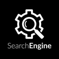 Search Engine Logo Vector Isolated on black background