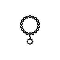 vector illustration of tasbih icon with outline style. suitable for any purpose.