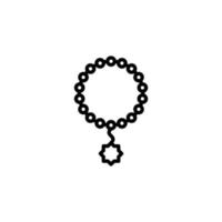 vector illustration of tasbih icon with outline style. suitable for any purpose.