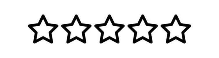 Five Blank Stars Rating Vector illustration for any purposes.
