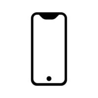 Mobile phone with blank screen. Flat style. vector illustration on white background