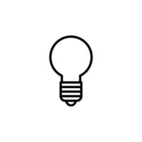 Light Bulb Icon for Creative Idea Symbol vector