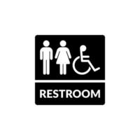 Restroom Sign Vector Isolated On White Background