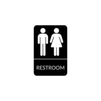 Restroom Sign Vector Isolated On White Background