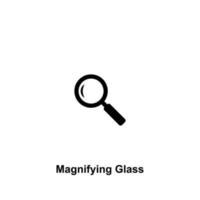 Magnifying Glass Vector Icon on white background