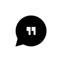 quote icon. quotation mark in bubble chat vector