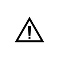 Caution sign, danger symbol with exclamation mark vector