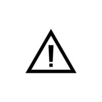 Caution sign, danger symbol with exclamation mark vector