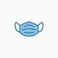 medical mask icon vector for prevent from corona virus