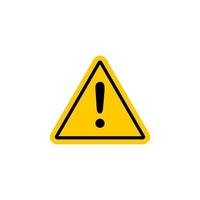 Caution sign, danger symbol with exclamation mark vector
