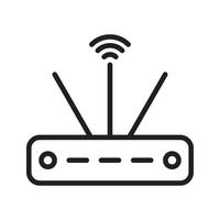 WiFi Router Outline Icons, Modem Icons, Wireless Router Connectivity, Broadband Line, Internet Connection, Access Point Vector Icons